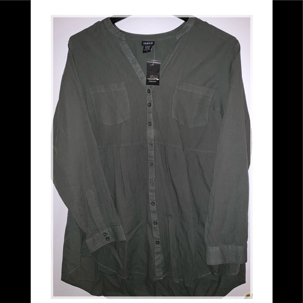 Olive Baby Doll Shirt